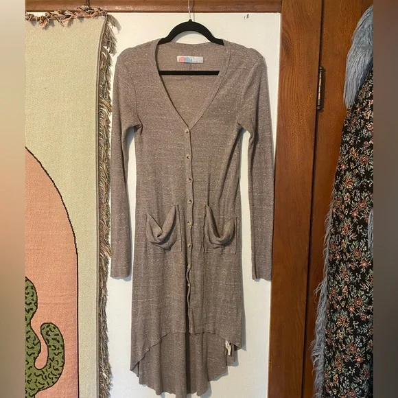 Free People ribbed up maxi cardigan - Picture 4 of 6